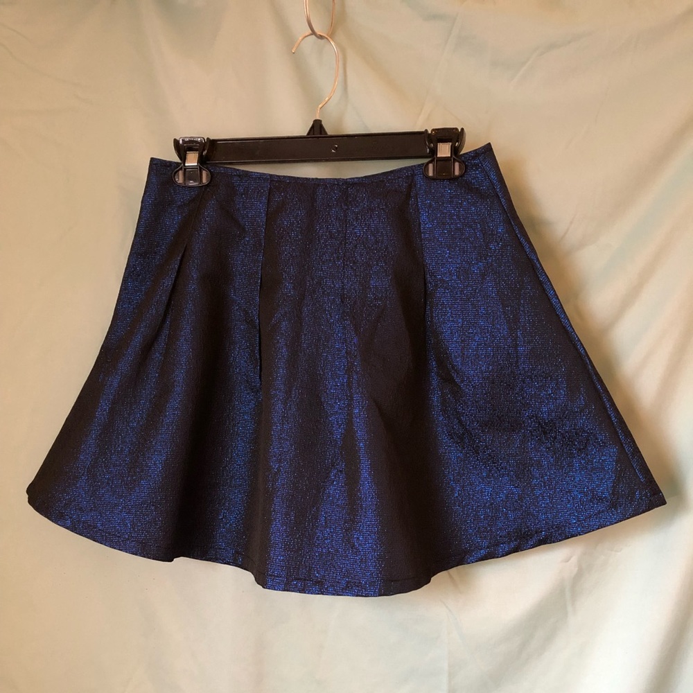 Sparkly Dark Blue Mini Skirt: Brand Harper: Size S